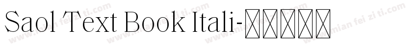 Saol Text Book Itali字体转换